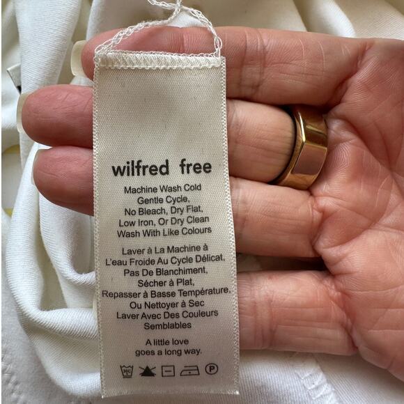 Wilfred Free White U-Neck Bodysuit XS Aritzia Minimalist Thin Stretch - Picture 9 of 12